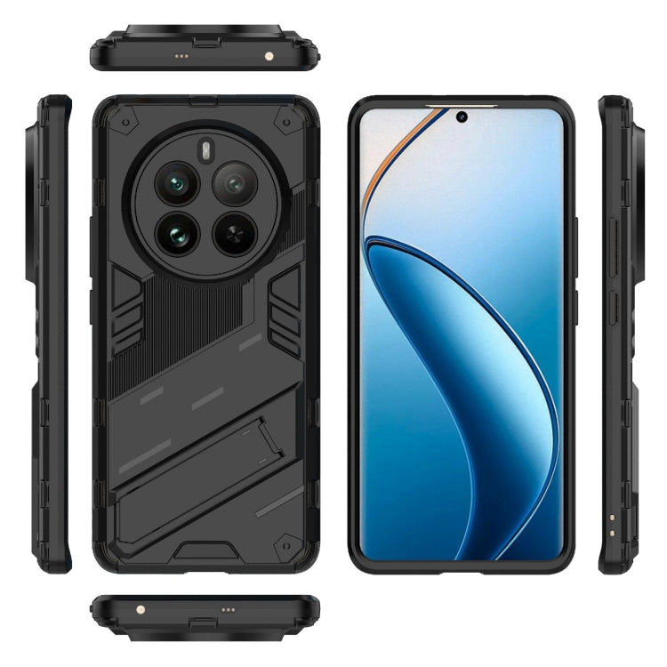 For Realme 12 Pro 5G Global Punk Armor 2 in 1 PC + TPU Phone Case with Holder(Black) - free shipping - PMC TechLife - Order now!