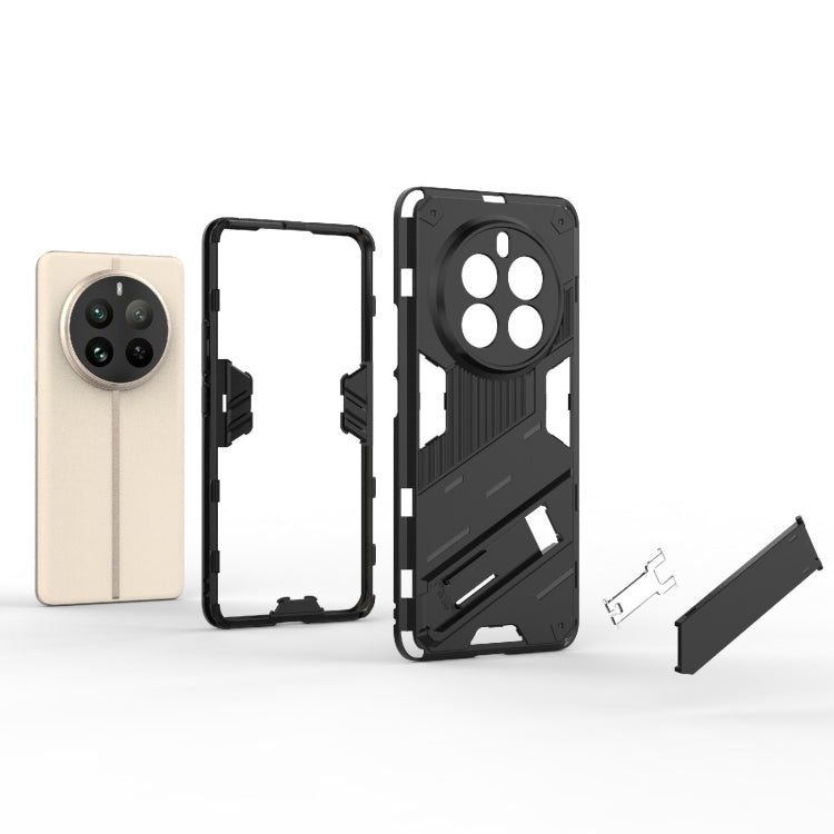 For Realme 12 Pro 5G Global Punk Armor 2 in 1 PC + TPU Phone Case with Holder(Black) - free shipping - PMC TechLife - Order now!