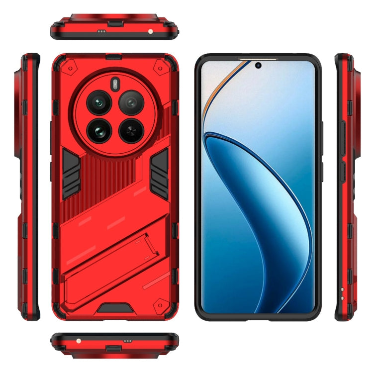 For Realme 12 Pro 5G Global Punk Armor 2 in 1 PC + TPU Phone Case with Holder(Red) - free shipping - PMC TechLife - Order now!