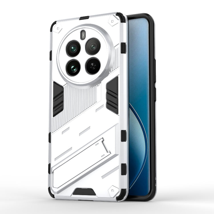 For Realme 12 Pro 5G Global Punk Armor 2 in 1 PC + TPU Phone Case with Holder(White) - Realme Cases by PMC TechLife | Online Shopping South Africa | PMC TechLife | Buy Now Pay Later Mobicred