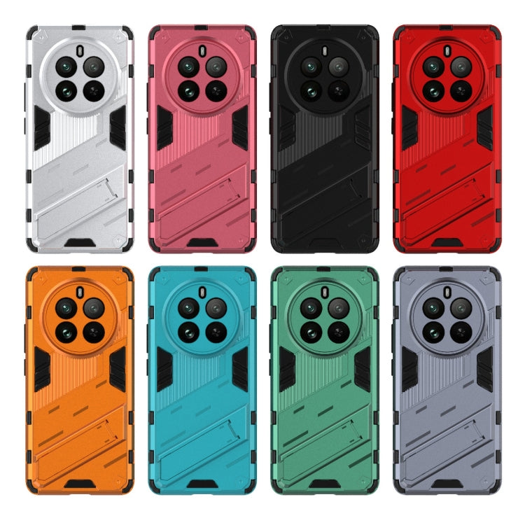 For Realme 12 Pro 5G Global Punk Armor 2 in 1 PC + TPU Phone Case with Holder(White) - Realme Cases by PMC TechLife | Online Shopping South Africa | PMC TechLife | Buy Now Pay Later Mobicred