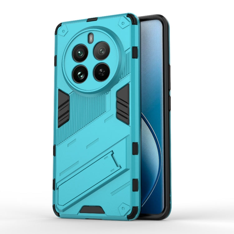 For Realme 12 Pro 5G Global Punk Armor 2 in 1 PC + TPU Phone Case with Holder(Blue) - Realme Cases by PMC TechLife | Online Shopping South Africa | PMC TechLife | Buy Now Pay Later Mobicred