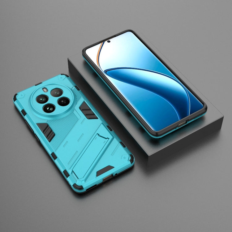 For Realme 12 Pro 5G Global Punk Armor 2 in 1 PC + TPU Phone Case with Holder(Blue) - Realme Cases by PMC TechLife | Online Shopping South Africa | PMC TechLife | Buy Now Pay Later Mobicred