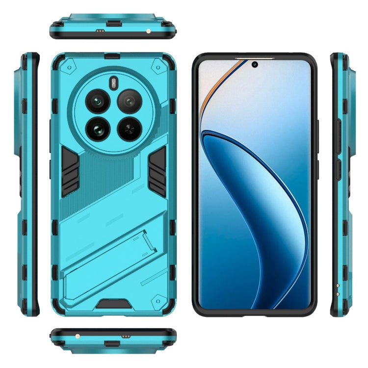 For Realme 12 Pro 5G Global Punk Armor 2 in 1 PC + TPU Phone Case with Holder(Blue) - Realme Cases by PMC TechLife | Online Shopping South Africa | PMC TechLife | Buy Now Pay Later Mobicred