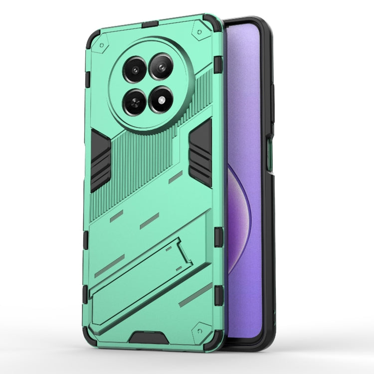 For Realme 12 5G Global Punk Armor 2 in 1 PC + TPU Phone Case with Holder(Green) - Realme Cases by PMC TechLife | Online Shopping South Africa | PMC TechLife | Buy Now Pay Later Mobicred