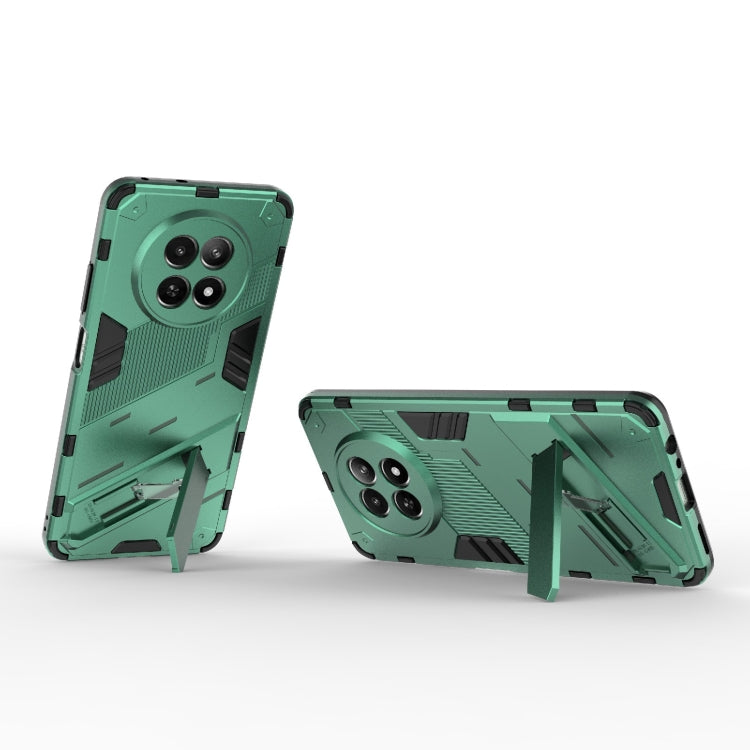 For Realme 12 5G Global Punk Armor 2 in 1 PC + TPU Phone Case with Holder(Green) - Realme Cases by PMC TechLife | Online Shopping South Africa | PMC TechLife | Buy Now Pay Later Mobicred