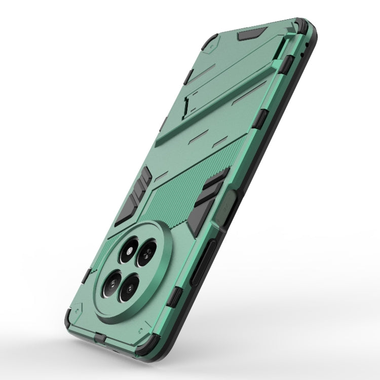 For Realme 12 5G Global Punk Armor 2 in 1 PC + TPU Phone Case with Holder(Green) - Realme Cases by PMC TechLife | Online Shopping South Africa | PMC TechLife | Buy Now Pay Later Mobicred