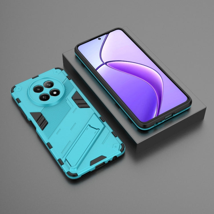 For Realme 12 5G Global Punk Armor 2 in 1 PC + TPU Phone Case with Holder(Blue) - Realme Cases by PMC TechLife | Online Shopping South Africa | PMC TechLife | Buy Now Pay Later Mobicred