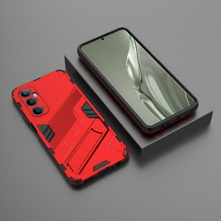 For Realme C65 4G Global Punk Armor 2 in 1 PC + TPU Phone Case with Holder(Red) - Realme Cases by PMC TechLife | Online Shopping South Africa | PMC TechLife | Buy Now Pay Later Mobicred