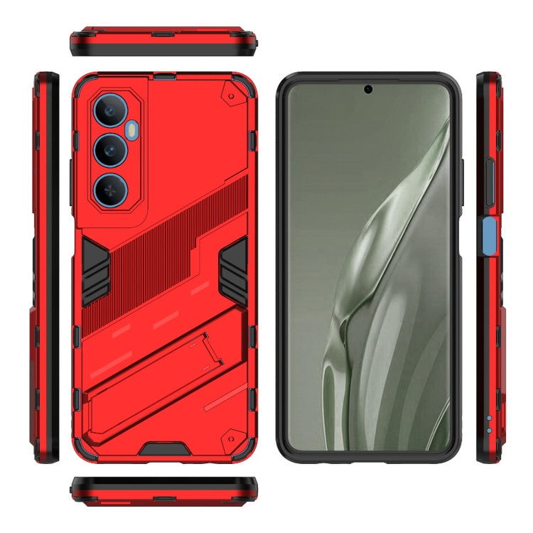 For Realme C65 4G Global Punk Armor 2 in 1 PC + TPU Phone Case with Holder(Red) - Realme Cases by PMC TechLife | Online Shopping South Africa | PMC TechLife | Buy Now Pay Later Mobicred