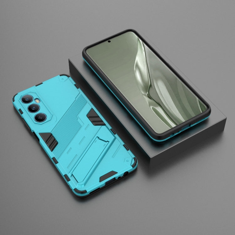 For Realme C65 4G Global Punk Armor 2 in 1 PC + TPU Phone Case with Holder(Blue) - Realme Cases by PMC TechLife | Online Shopping South Africa | PMC TechLife | Buy Now Pay Later Mobicred