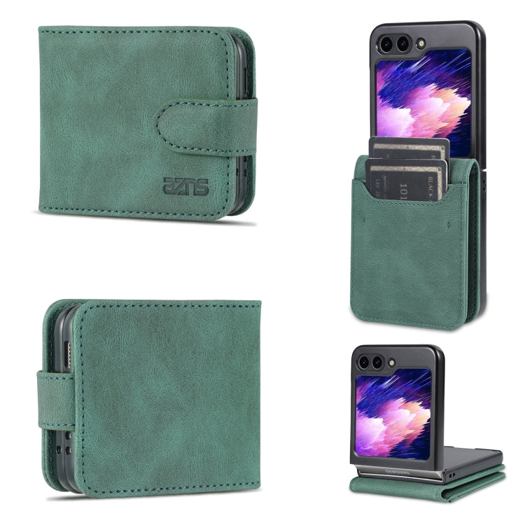 For Samsung Galaxy Z Flip5 AZNS Dream II Skin Feel PU+TPU Horizontal Flip PU Phone Case(Green) - free shipping - PMC TechLife - Order now!