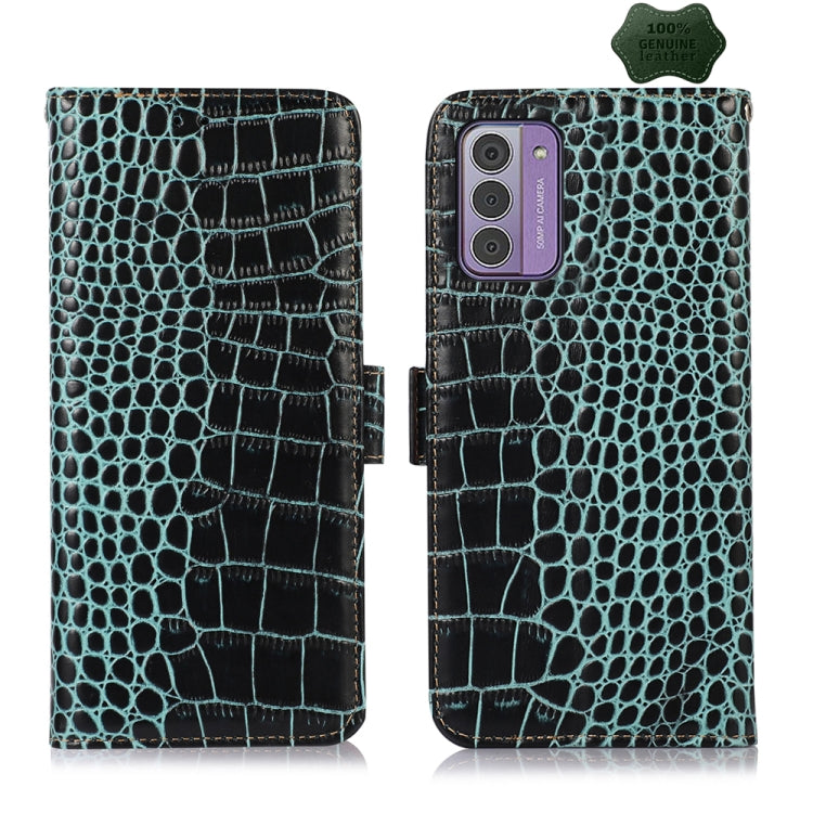 For Nokia G42 5G Crocodile Top Layer Cowhide Leather Phone Case(Green) - Nokia Cases by PMC TechLife | Online Shopping South Africa | PMC TechLife | Buy Now Pay Later Mobicred