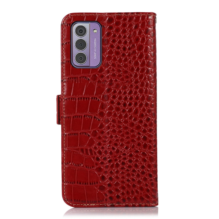 For Nokia G42 5G Crocodile Top Layer Cowhide Leather Phone Case(Red) - Nokia Cases by PMC TechLife | Online Shopping South Africa | PMC TechLife | Buy Now Pay Later Mobicred
