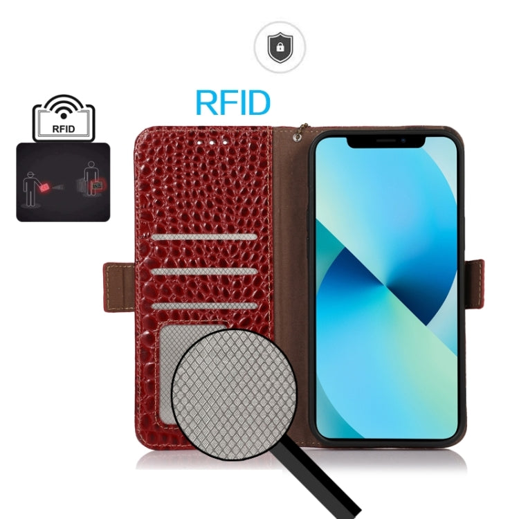 For OnePlus Nord 3 / Ace 2V Crocodile Top Layer Cowhide Leather Phone Case(Red) - OnePlus Cases by PMC TechLife | Online Shopping South Africa | PMC TechLife | Buy Now Pay Later Mobicred