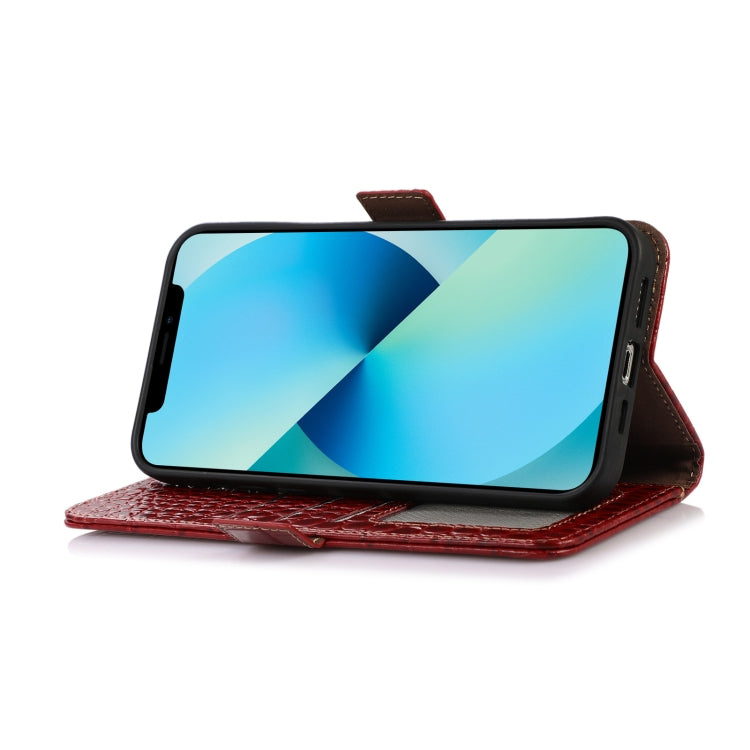 For OnePlus Nord 3 / Ace 2V Crocodile Top Layer Cowhide Leather Phone Case(Red) - OnePlus Cases by PMC TechLife | Online Shopping South Africa | PMC TechLife | Buy Now Pay Later Mobicred