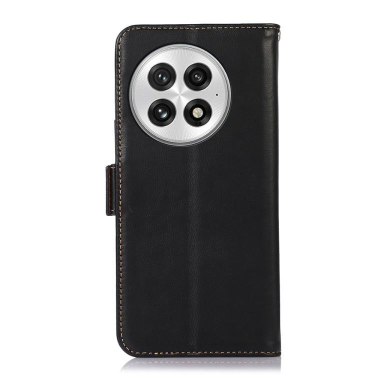 For OnePlus Nord 13 Magnetic Crazy Horse Texture Genuine Leather RFID Phone Case(Black) - OnePlus Cases by PMC TechLife | Online Shopping South Africa | PMC TechLife | Buy Now Pay Later Mobicred