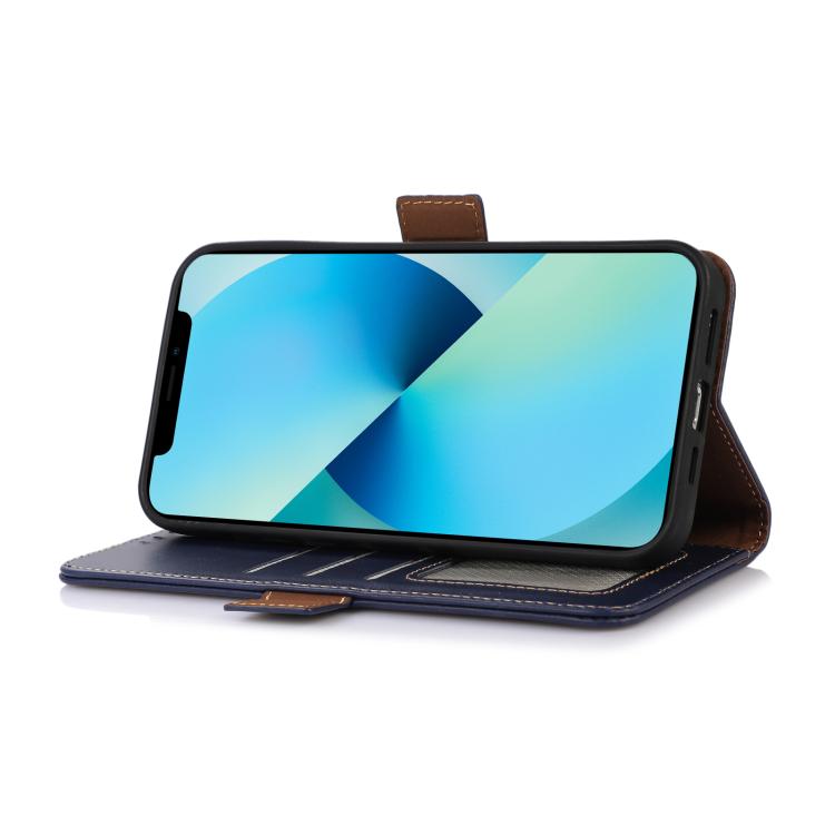 For OnePlus Ace 5 Pro / Ace 5 Magnetic Crazy Horse Texture Genuine Leather RFID Phone Case(Blue) - Ace 5 Cases by PMC TechLife | Online Shopping South Africa | PMC TechLife | Buy Now Pay Later Mobicred
