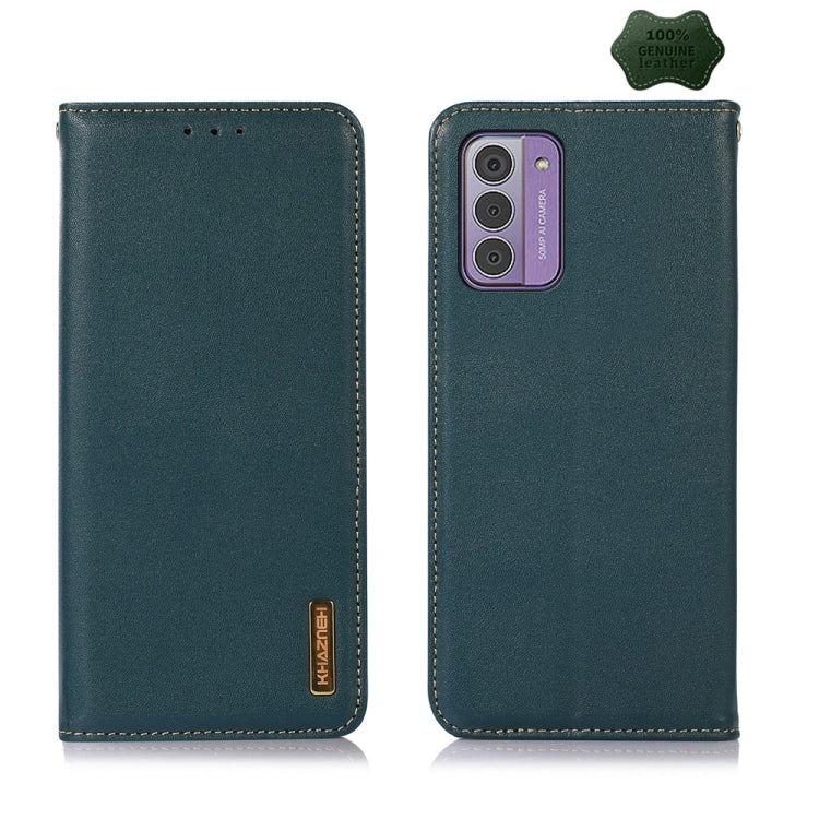 For Nokia G42 5G KHAZNEH Nappa Top Layer Cowhide Leather Phone Case(Green) - Nokia Cases by PMC TechLife | Online Shopping South Africa | PMC TechLife | Buy Now Pay Later Mobicred