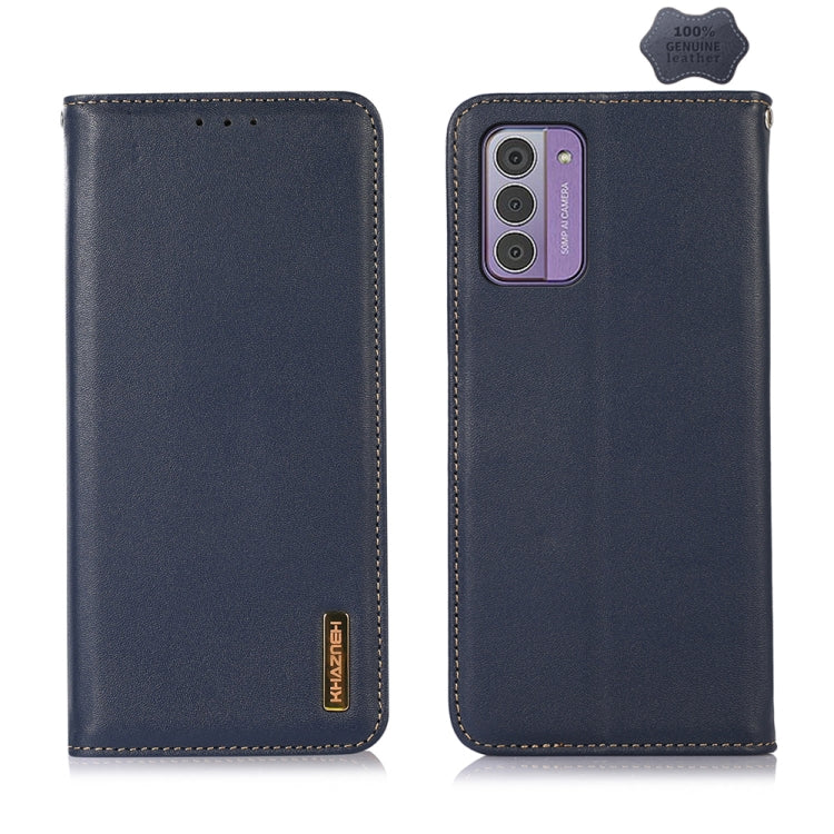 For Nokia G42 5G KHAZNEH Nappa Top Layer Cowhide Leather Phone Case(Blue) - Nokia Cases by PMC TechLife | Online Shopping South Africa | PMC TechLife | Buy Now Pay Later Mobicred