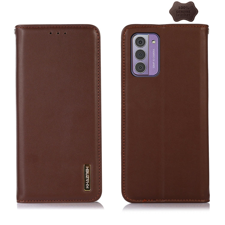 For Nokia G42 5G KHAZNEH Nappa Top Layer Cowhide Leather Phone Case(Brown) - Nokia Cases by PMC TechLife | Online Shopping South Africa | PMC TechLife | Buy Now Pay Later Mobicred