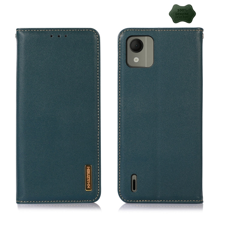 For Nokia C110 KHAZNEH Nappa Top Layer Cowhide Leather Phone Case(Green) - Nokia Cases by PMC TechLife | Online Shopping South Africa | PMC TechLife | Buy Now Pay Later Mobicred