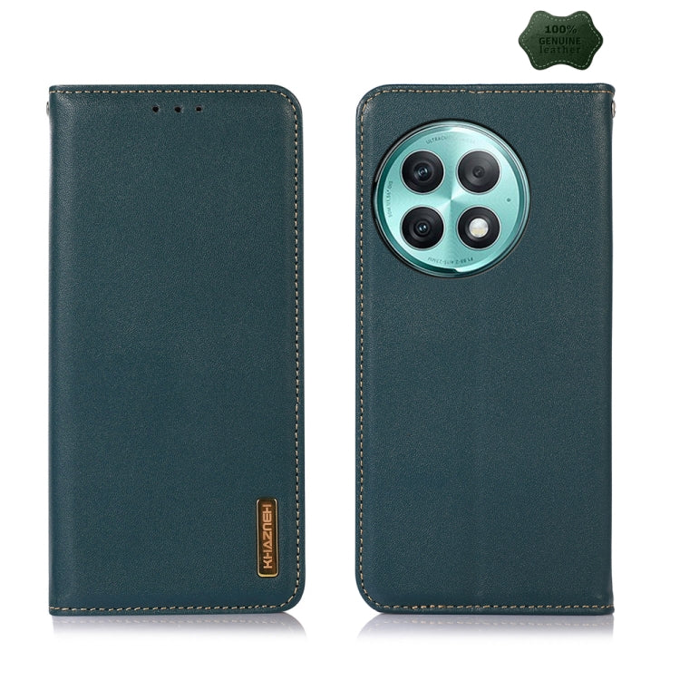 For OnePlus Ace 2 Pro KHAZNEH Nappa Top Layer Cowhide Leather Phone Case(Green) - OnePlus Cases by PMC TechLife | Online Shopping South Africa | PMC TechLife | Buy Now Pay Later Mobicred