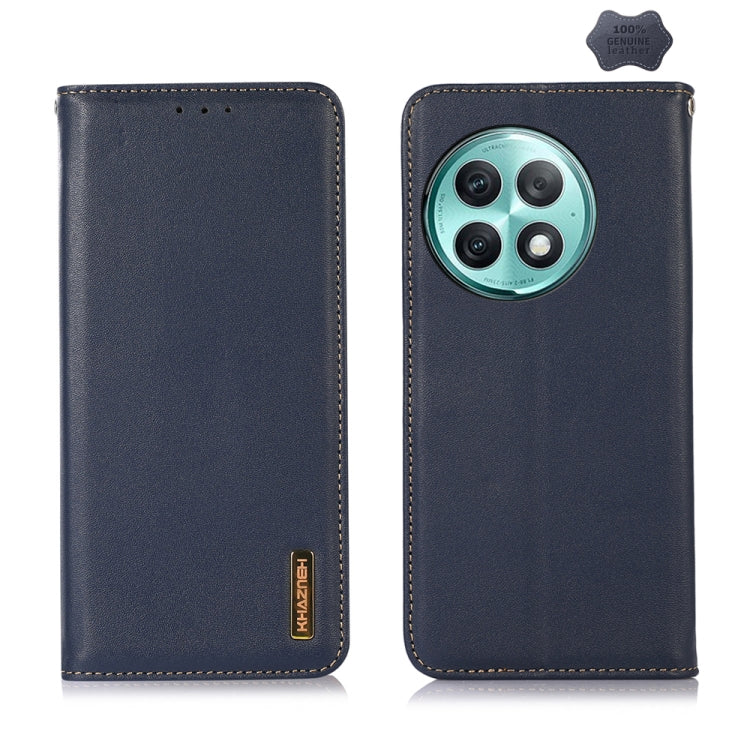 For OnePlus Ace 2 Pro KHAZNEH Nappa Top Layer Cowhide Leather Phone Case(Blue) - OnePlus Cases by PMC TechLife | Online Shopping South Africa | PMC TechLife | Buy Now Pay Later Mobicred