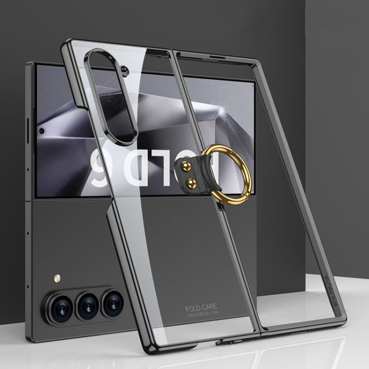 For Samsung Galaxy Z Fold6 GKK Electroplating Phone Case with Ring(Black) - free shipping - PMC Jewellery - Order now!