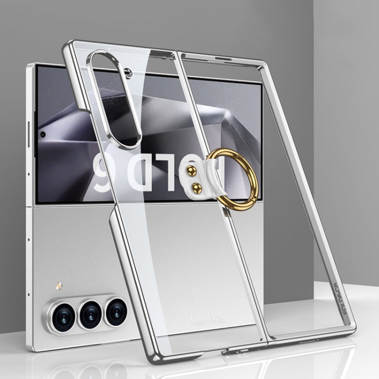 For Samsung Galaxy Z Fold6 GKK Electroplating Phone Case with Ring(Silver) - free shipping - PMC Jewellery - Order now!