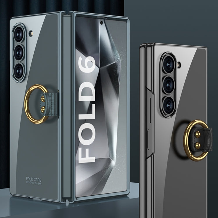 For Samsung Galaxy Z Fold6 GKK Electroplating Phone Case with Ring(Silver) - free shipping - PMC Jewellery - Order now!