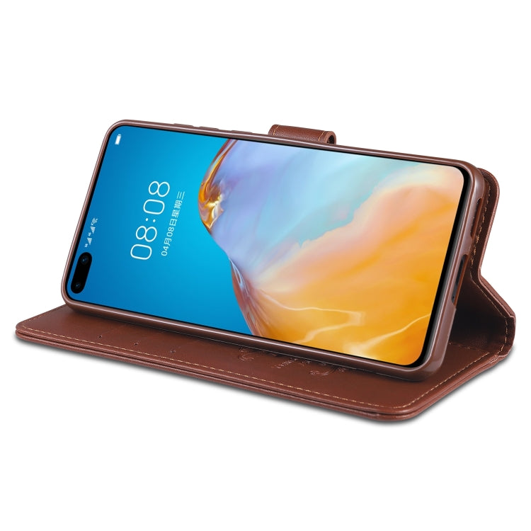 For Huawei P40 / P40 Pro AZNS Sheepskin Texture Horizontal Flip Leather Case with Holder & Card Slots & Wallet(Brown) - free shipping - PMC TechLife - Order now!