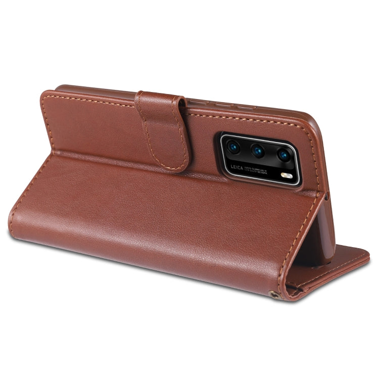 For Huawei P40 / P40 Pro AZNS Sheepskin Texture Horizontal Flip Leather Case with Holder & Card Slots & Wallet(Brown) - free shipping - PMC TechLife - Order now!