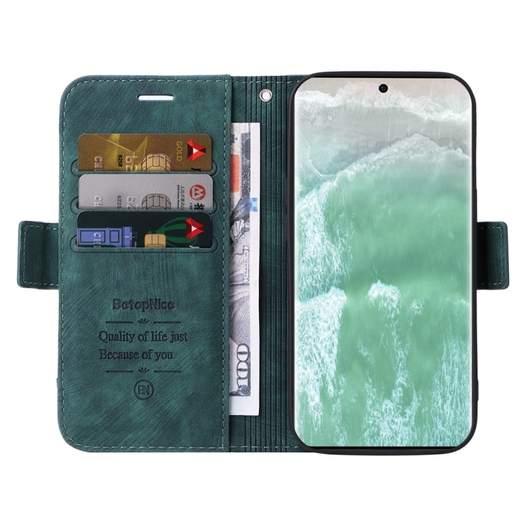 For OPPO Reno11 5G Global BETOPNICE Dual-side Buckle Leather Phone Case(Green) - OPPO Cases by BETOPNICE | Online Shopping South Africa | PMC Jewellery | Buy Now Pay Later Mobicred