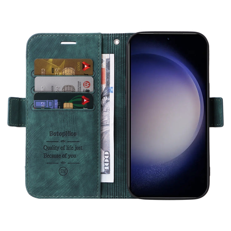 For Samsung Galaxy S24 BETOPNICE Dual-side Buckle Leather Phone Case(Green) - free shipping - PMC Jewellery - Order now!