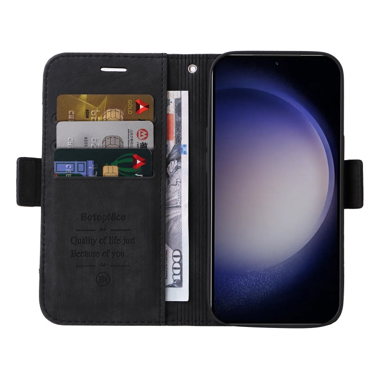For Samsung Galaxy S24+ BETOPNICE Dual-side Buckle Leather Phone Case(Black) - free shipping - PMC Jewellery - Order now!