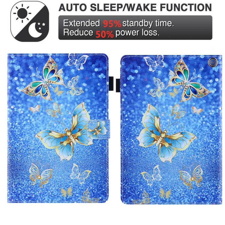 For Amazon Fire Max 11 2023 Colored Drawing Smart Leather Tablet Case(Golden Butterfly) - free shipping - PMC TechLife - Order now!