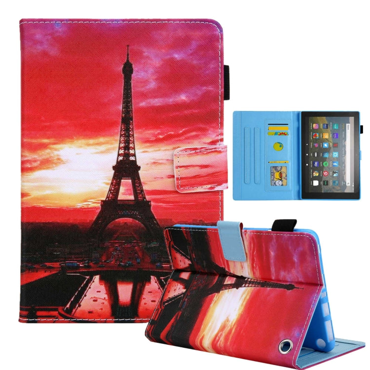 For Amazon Fire Max 11 2023 Colored Drawing Leather Smart Tablet Case(Evening Tower) - Amazon by PMC TechLife | Online Shopping South Africa | PMC TechLife | Buy Now Pay Later Mobicred