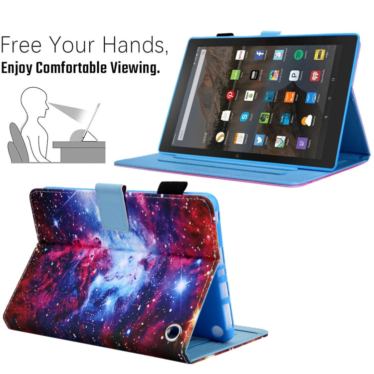 For Amazon Fire Max 11 2023 Colored Drawing Leather Smart Tablet Case(Starry Sky) - Amazon by PMC TechLife | Online Shopping South Africa | PMC TechLife | Buy Now Pay Later Mobicred