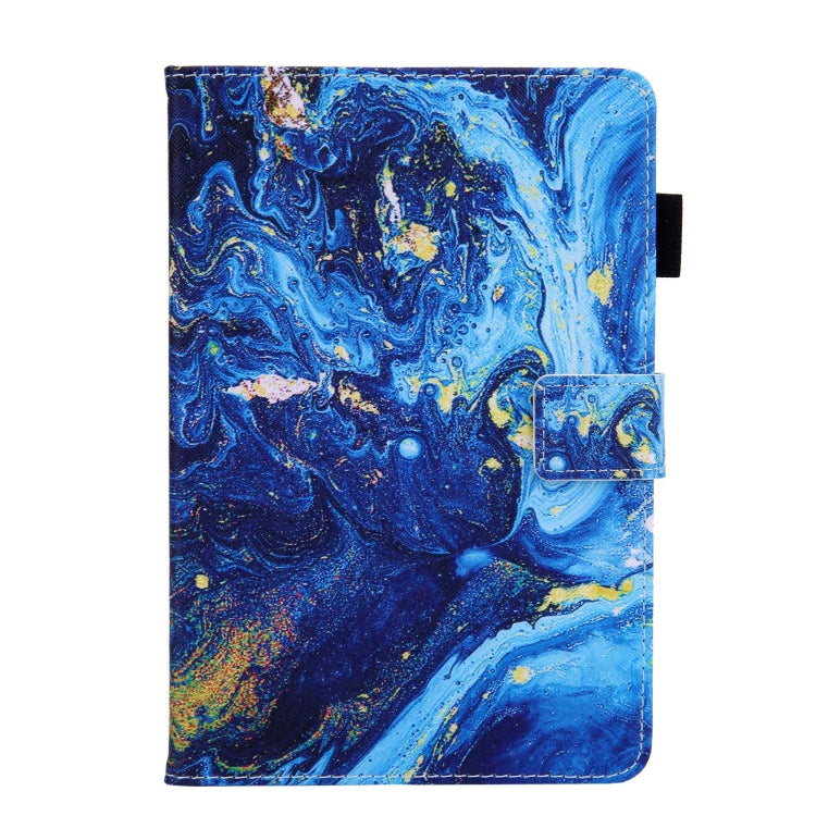 For Amazon Fire Max 11 2023 Colored Drawing Leather Smart Tablet Case(Blue Gold) - Amazon by PMC TechLife | Online Shopping South Africa | PMC TechLife | Buy Now Pay Later Mobicred