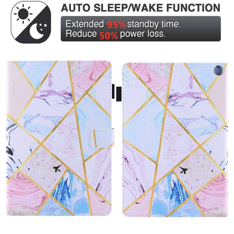 For Amazon Fire Max 11 2023 Colored Drawing Leather Smart Tablet Case(Geometric Marble) - free shipping - PMC TechLife - Order now!