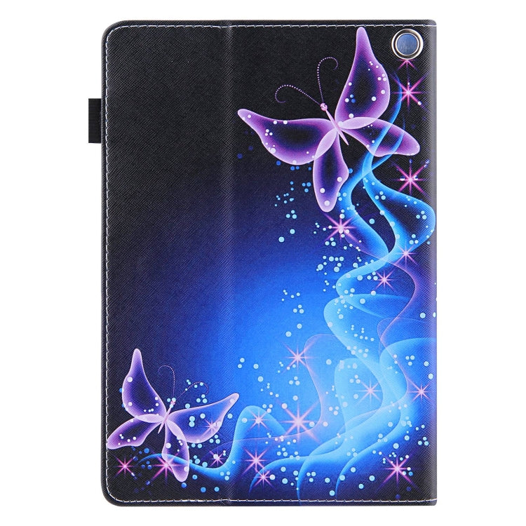 For Amazon Fire Max 11 2023 Colored Drawing Leather Smart Tablet Case(Dual Purple Butterflies) - Amazon by PMC TechLife | Online Shopping South Africa | PMC TechLife | Buy Now Pay Later Mobicred