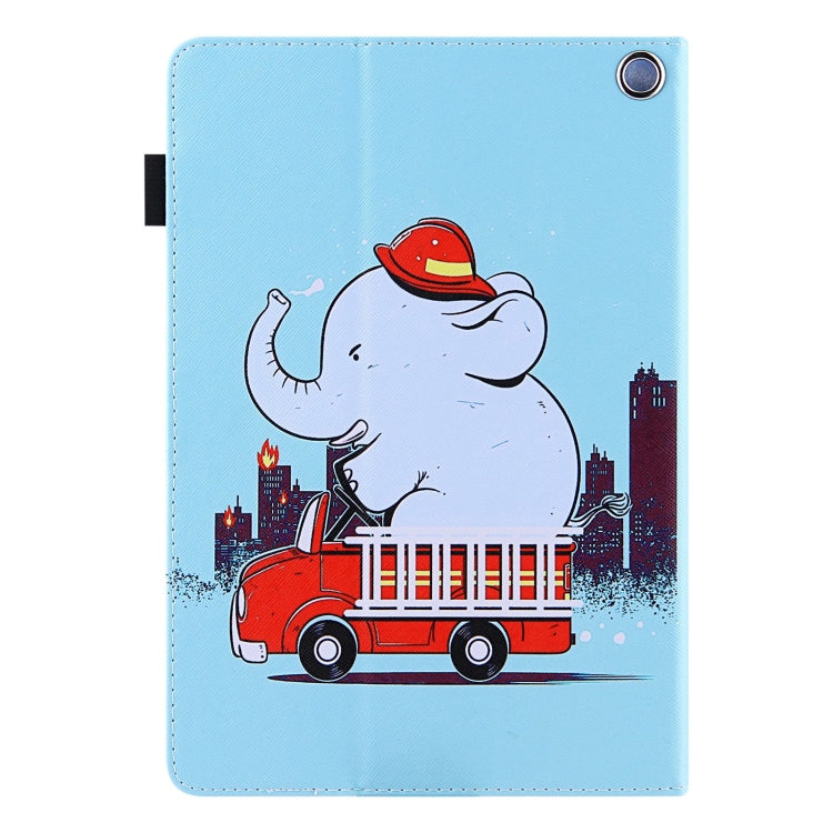 For Amazon Fire Max 11 2023 Colored Drawing Leather Smart Tablet Case(Fire Elephant) - Amazon by PMC TechLife | Online Shopping South Africa | PMC TechLife | Buy Now Pay Later Mobicred