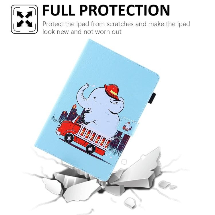 For Amazon Fire Max 11 2023 Colored Drawing Leather Smart Tablet Case(Fire Elephant) - Amazon by PMC TechLife | Online Shopping South Africa | PMC TechLife | Buy Now Pay Later Mobicred