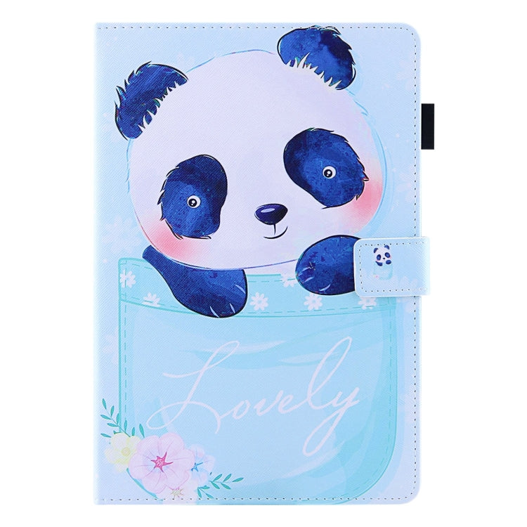 For Amazon Fire Max 11 2023 Colored Drawing Leather Smart Tablet Case(Cup Panda) - Amazon by PMC TechLife | Online Shopping South Africa | PMC TechLife | Buy Now Pay Later Mobicred