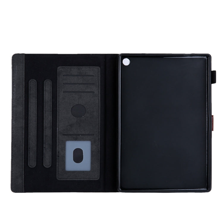 For Amazon Fire Max 11 2023 Cloth Texture Leather Smart Tablet Case(Black) - Amazon by PMC TechLife | Online Shopping South Africa | PMC TechLife | Buy Now Pay Later Mobicred