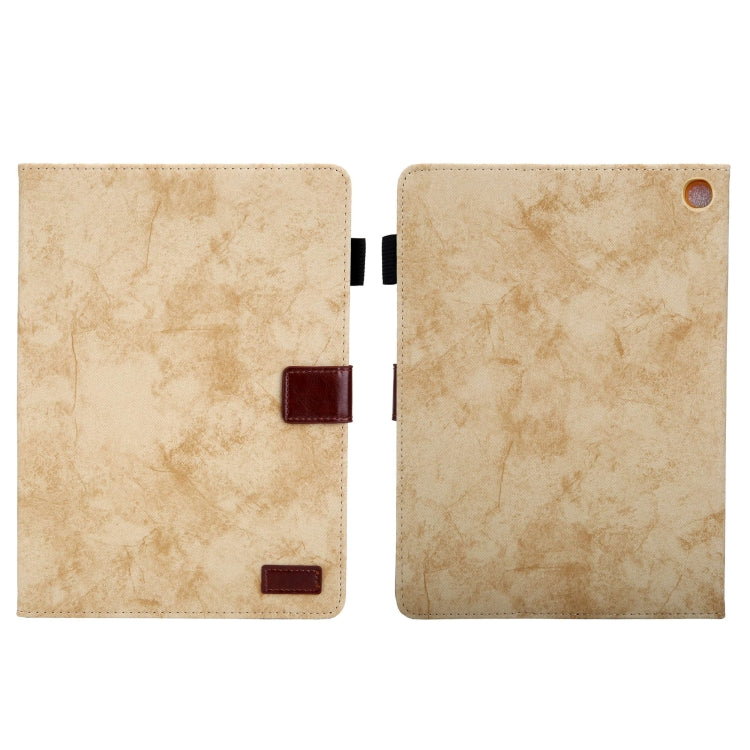 For Amazon Fire Max 11 2023 Cloth Texture Leather Smart Tablet Case(Yellow) - Amazon by PMC TechLife | Online Shopping South Africa | PMC TechLife | Buy Now Pay Later Mobicred