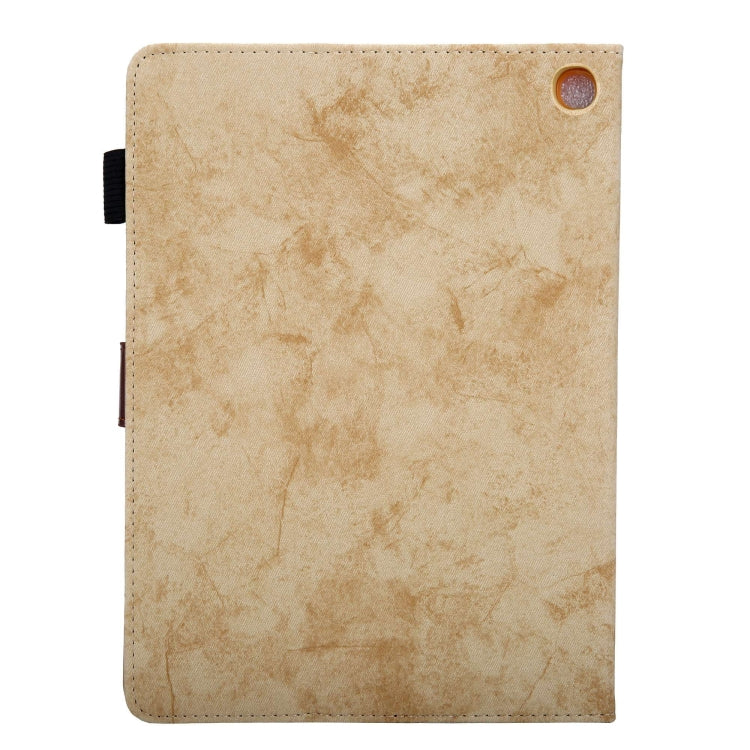 For Amazon Fire Max 11 2023 Cloth Texture Leather Smart Tablet Case(Yellow) - Amazon by PMC TechLife | Online Shopping South Africa | PMC TechLife | Buy Now Pay Later Mobicred