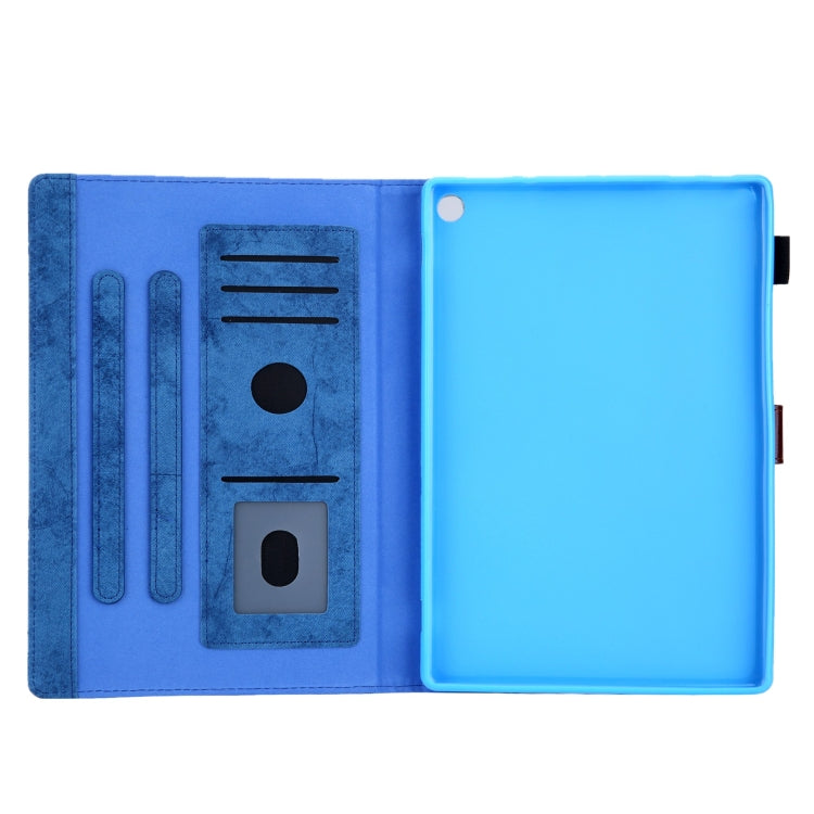 For Amazon Fire Max 11 2023 Cloth Texture Leather Smart Tablet Case(Blue) - Amazon by PMC TechLife | Online Shopping South Africa | PMC TechLife | Buy Now Pay Later Mobicred