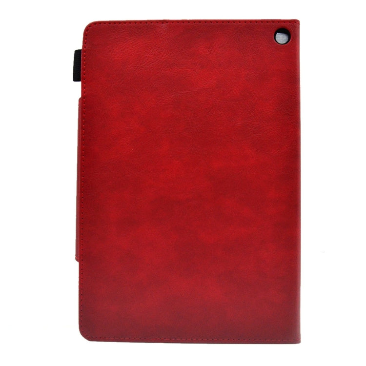 For Amazon Fire Max 11 2023 Suede Cross Texture Magnetic Clasp Leather Tablet Case(Red) - Amazon by PMC TechLife | Online Shopping South Africa | PMC TechLife | Buy Now Pay Later Mobicred